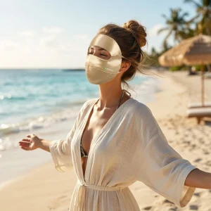 100% Mulberry Silk Sunscreen Face Mask