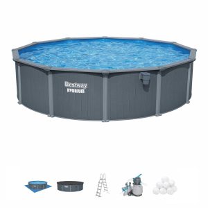 Piscina desmontável redonda de aço Hydrium 5,49 m x 1,32 m