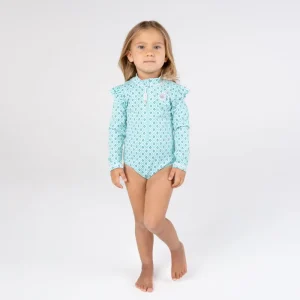 BAÑADOR NIÑA - VOLANTES - Diamond Green