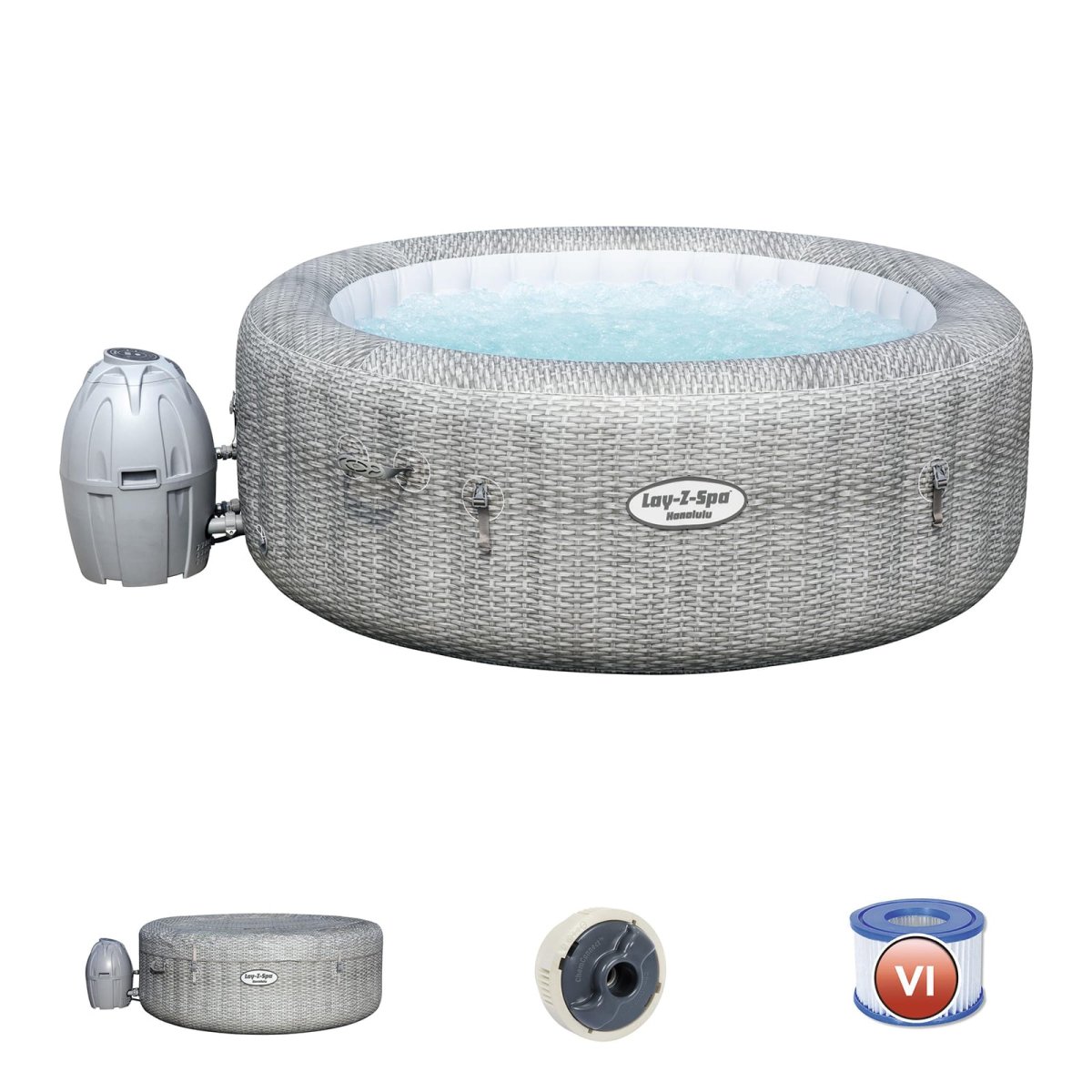 Spa de hidromassagem insuflável para 4-6 pessoas Lay-Z-Spa® Honolulu AirJet™ - Image 4