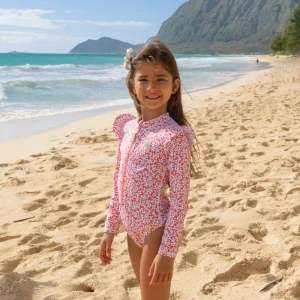 BAÑADOR NIÑA - VOLANTES - Floral ditsy