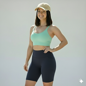 Conjunto Shorts Blackout e Top em Poliamida Premium