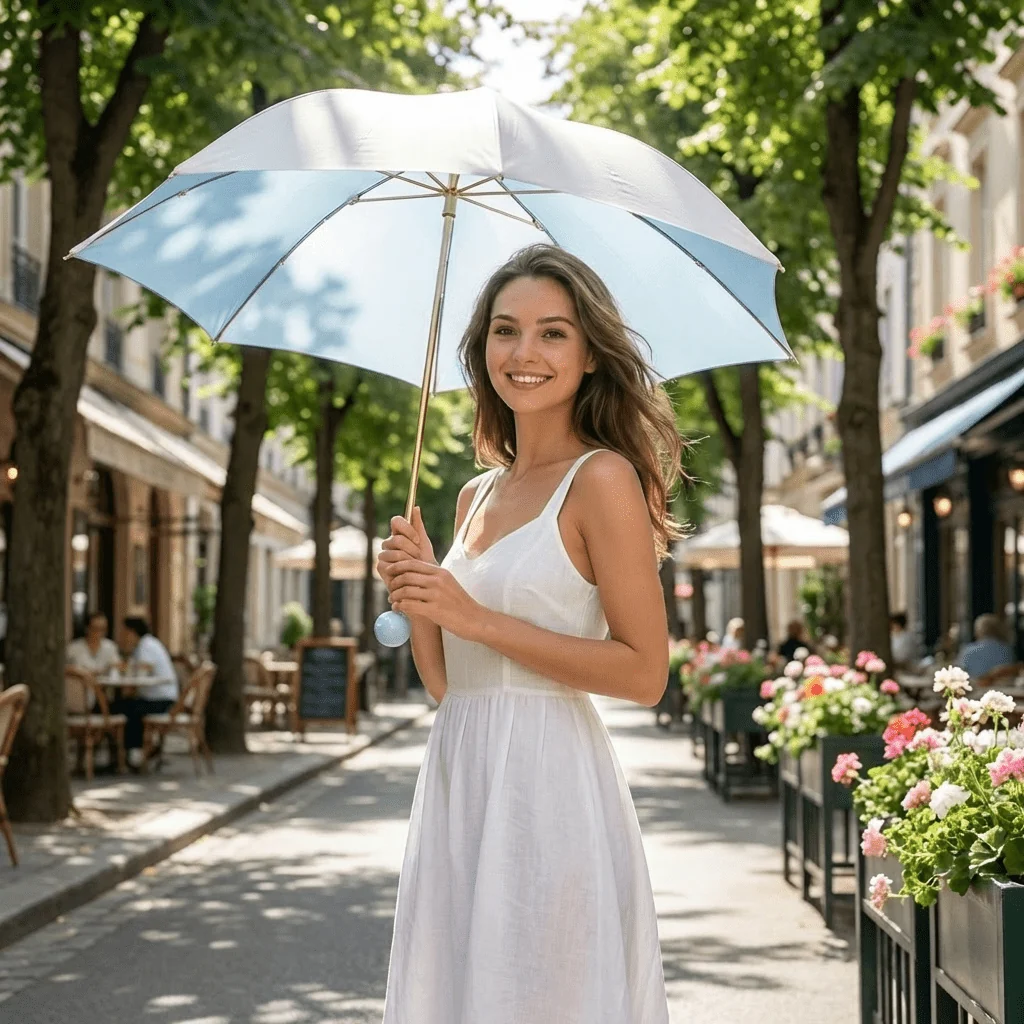 Titanium Silver UV Umbrella UPF50+ - Image 2