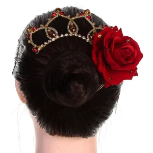 The Manuela Rose and Crystal Headpiece - Kitri Headpiece