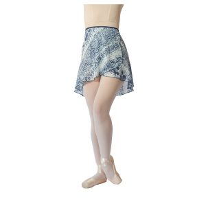 LL 2107 – SAIA TRANSPASSADA DE BICO CREPE AZUL COBRA