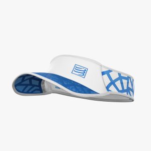 Viseira Compressport Spiderweb UL Visor BRANCO/AZUL