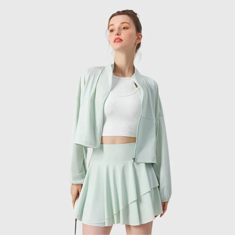 UPF 50+ Pleated Skirt & Crop Top Set - Image 8