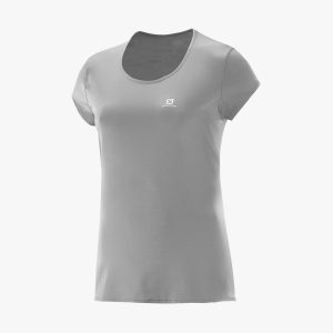 Camiseta Salomon Sonic UV50+ MC FEM CINZA