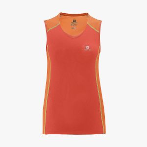 Camiseta Salomon Trail Runner Tank FEM LARANJA