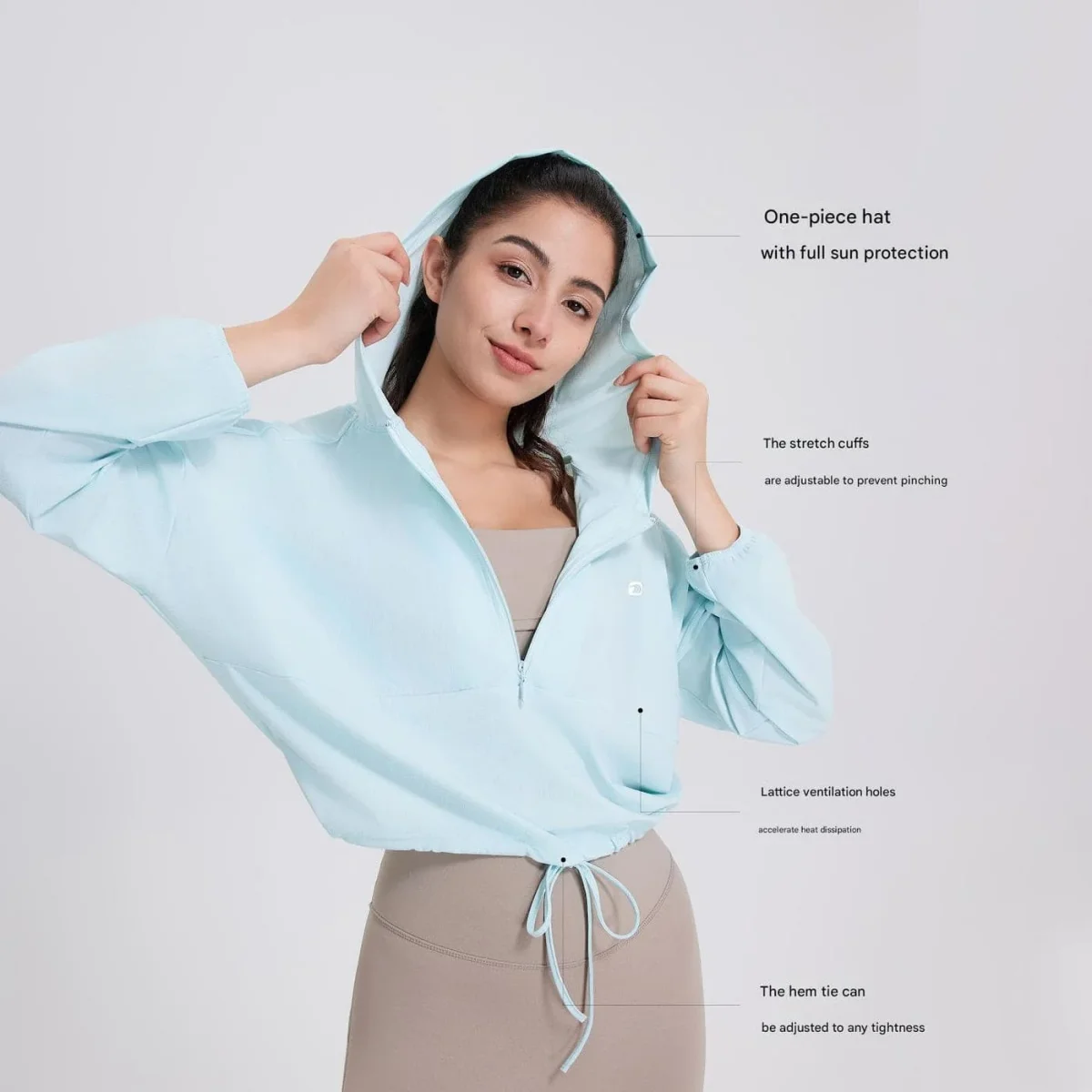 UPF 50+ Cropped Hoodie - Image 5